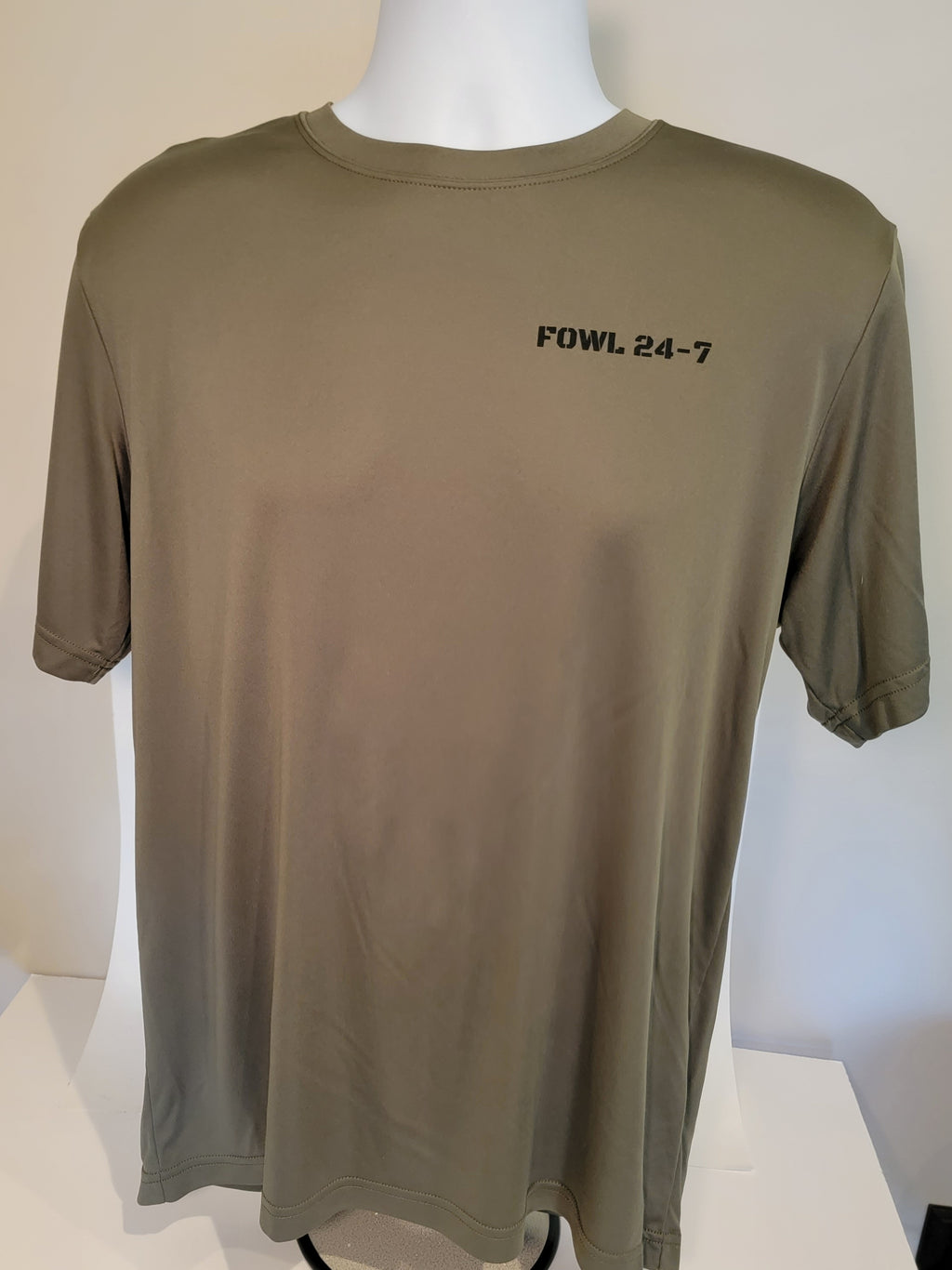 FOWL 24-7 Sport-Tek Performance Olive Green Short Sleeve Tee Shirt
