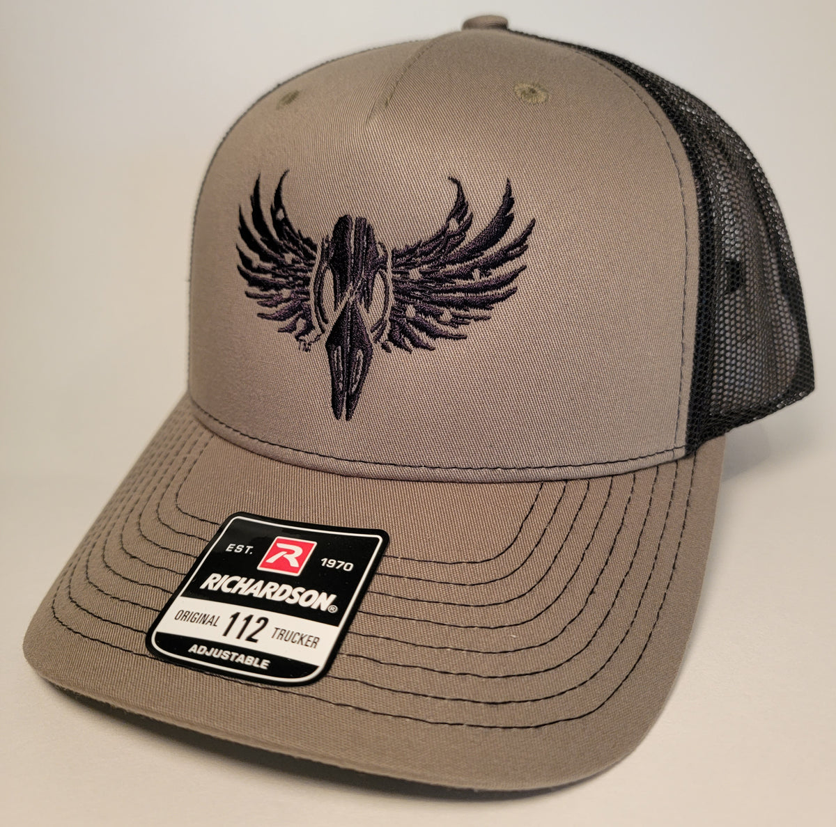 Army Green/Black Richardson 112 Trucker Ball Cap with FOWL 24-7 Logo