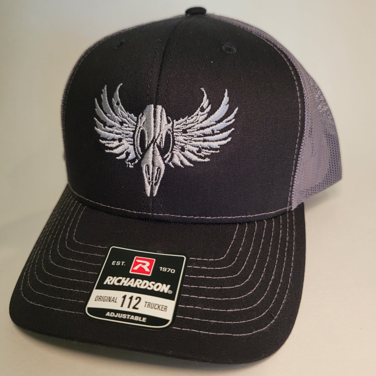 Black/Gray Richardson 112 Trucker Ball Cap with FOWL 24-7 Logo