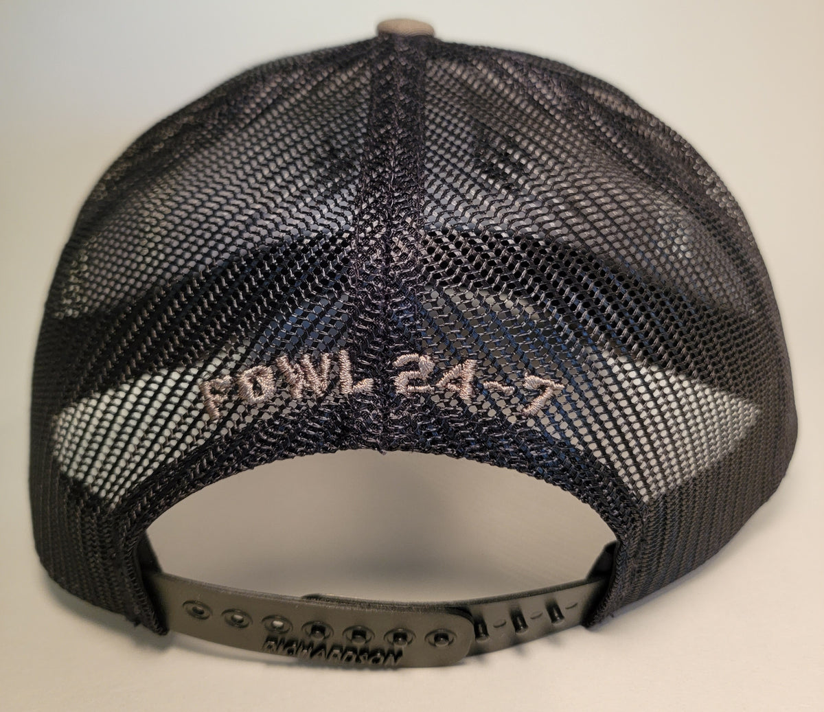 Army Green/Black Richardson 112 Trucker Ball Cap with FOWL 24-7 Logo
