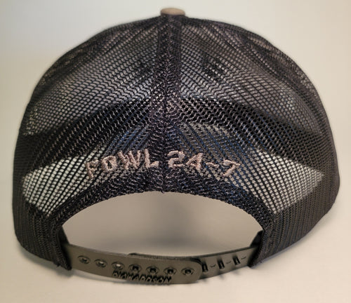 Army Green/Black Richardson 112 Trucker Ball Cap with FOWL 24-7 Logo